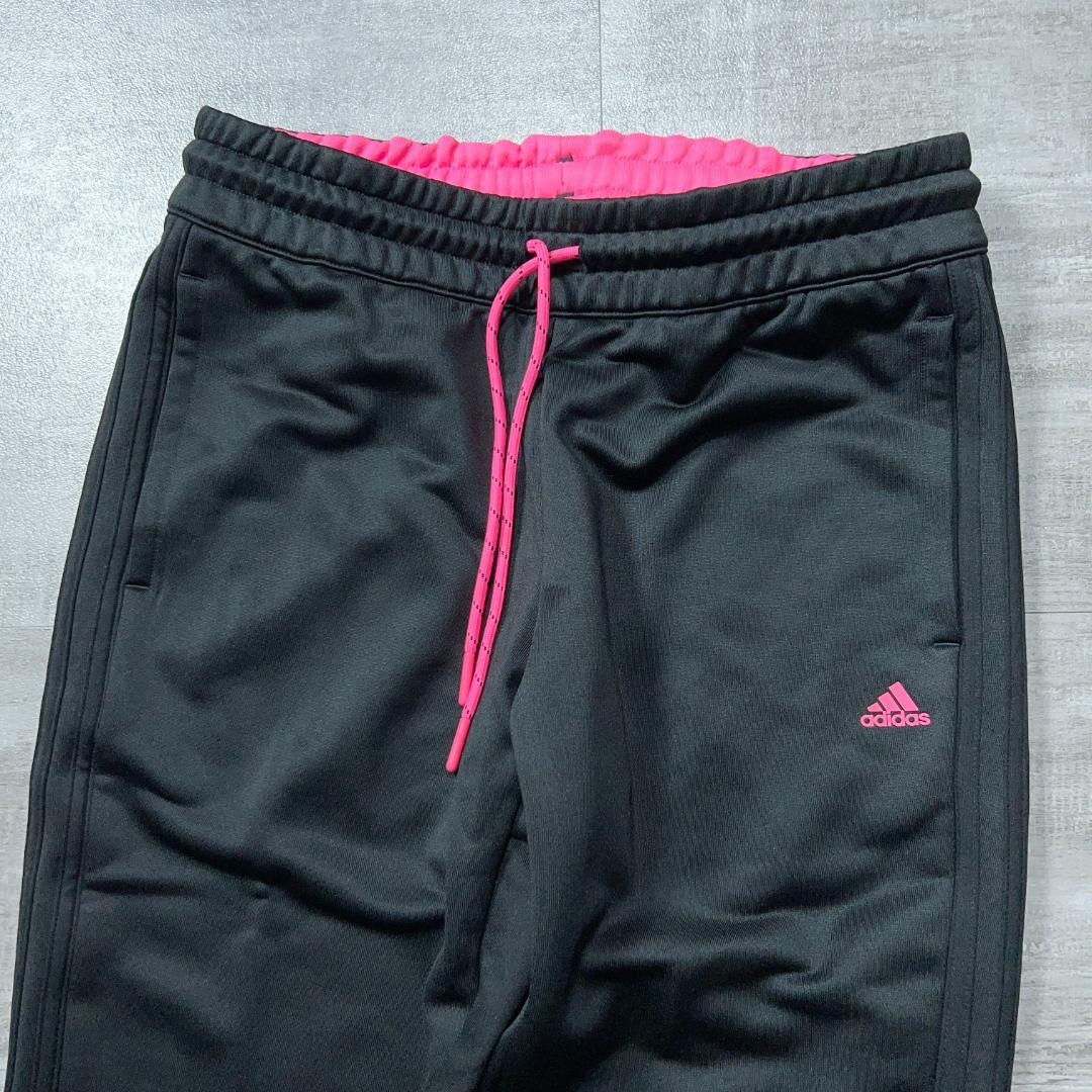 未使用品 Adidas アディダス ジャージ 上下 セットアップ 黒 L ピンク