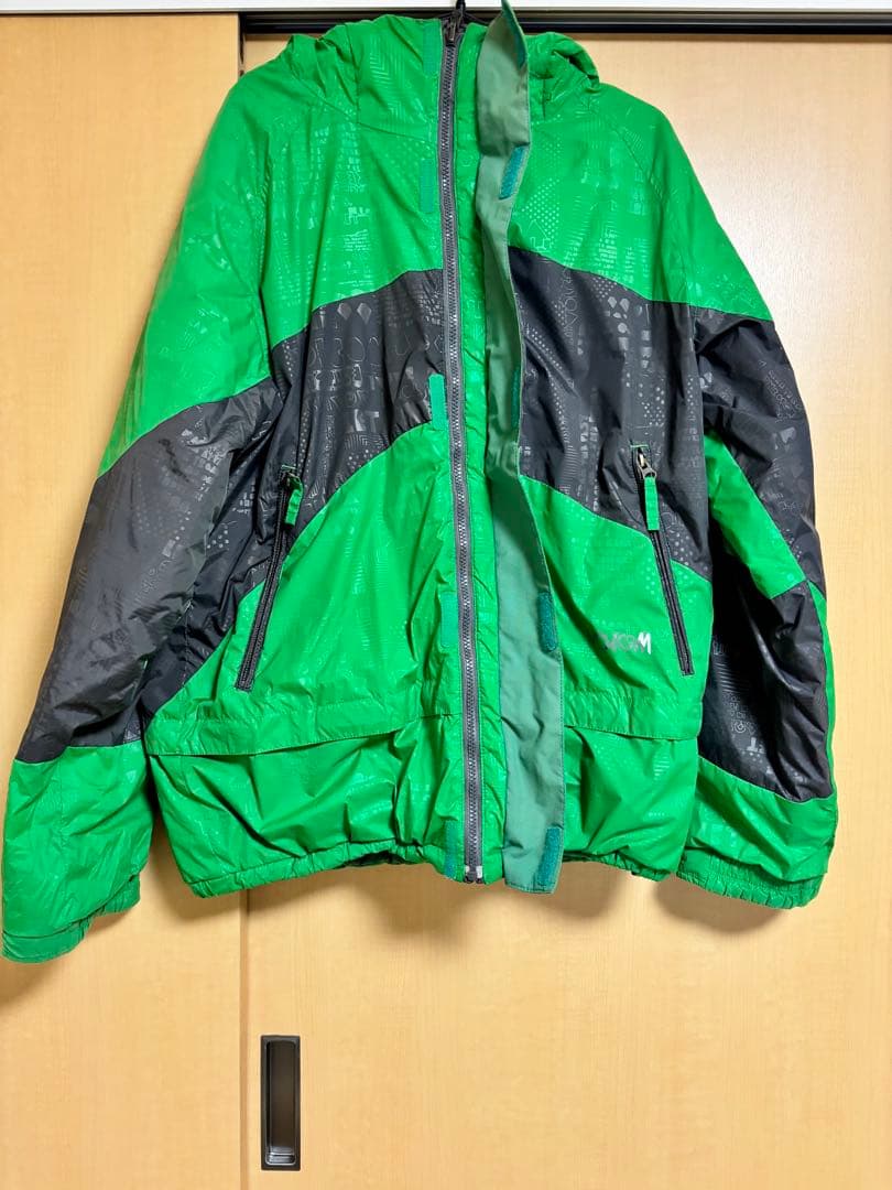 【貴重】VOLCOM ウェア　上下セット　グリーン ブラック