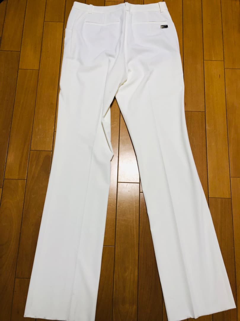 新品　M L　白　ランバン　LANVIN SPORT ゴルフ　パンツ　春夏用