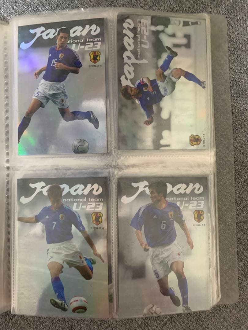 カルビ　Jリーグチップス　プレミア　アテネオリンピック日本代表セット　フォルダ付