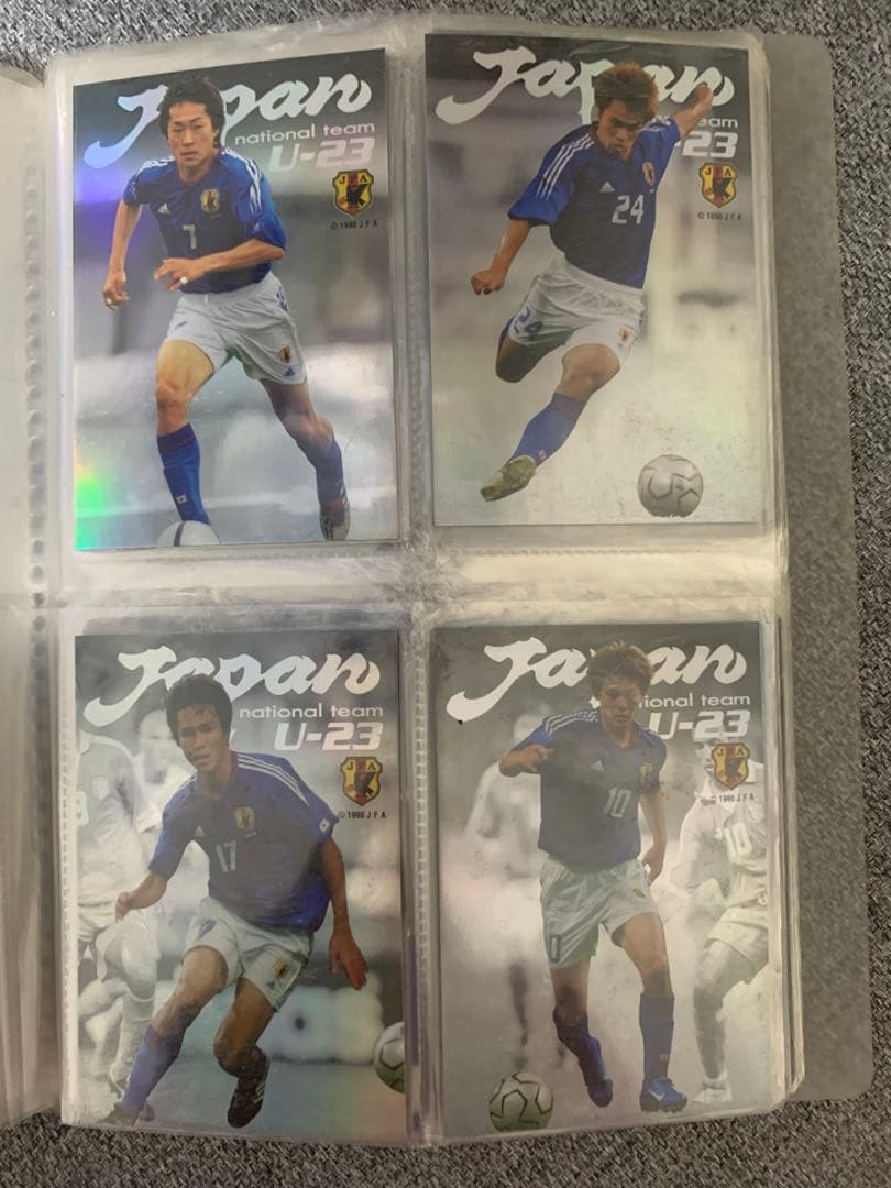 カルビ　Jリーグチップス　プレミア　アテネオリンピック日本代表セット　フォルダ付