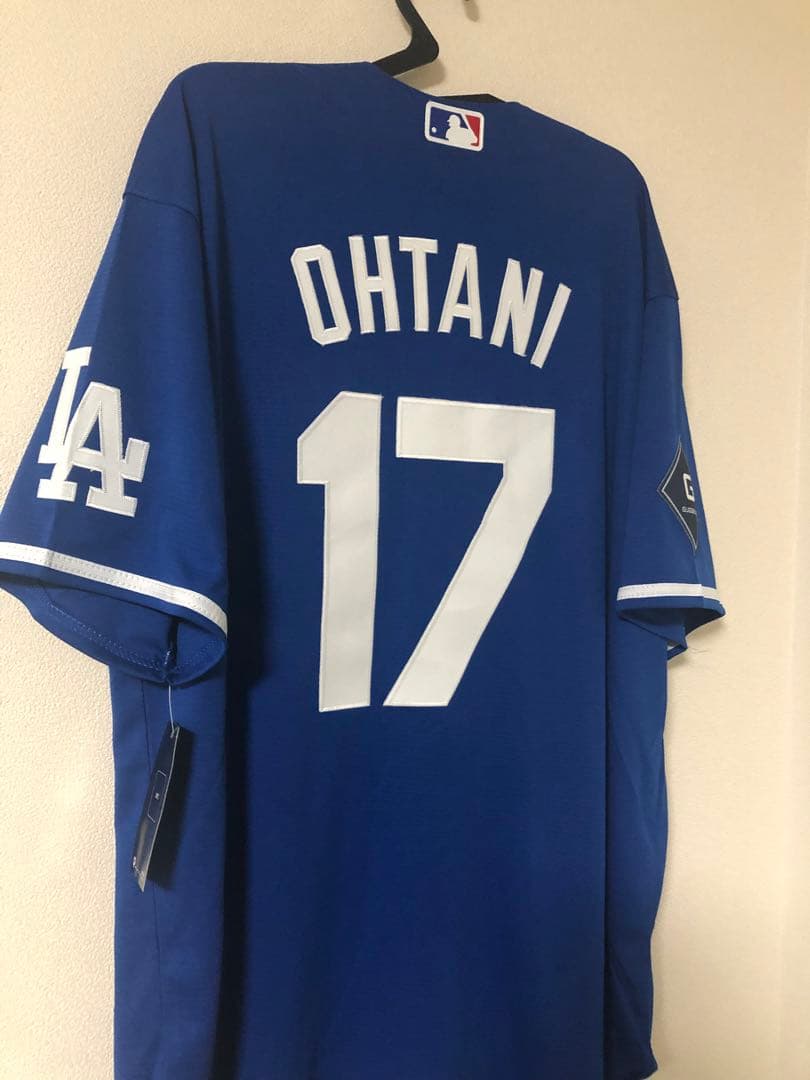 ドジャース レプリカユニホームブルーGロゴ Lサイズ　大谷翔平