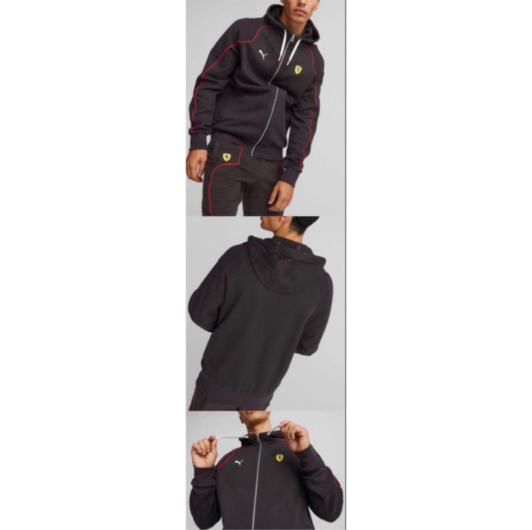 送料無料 新品 PUMA×FERRARI セットアップXL(USサイズL) 黒赤