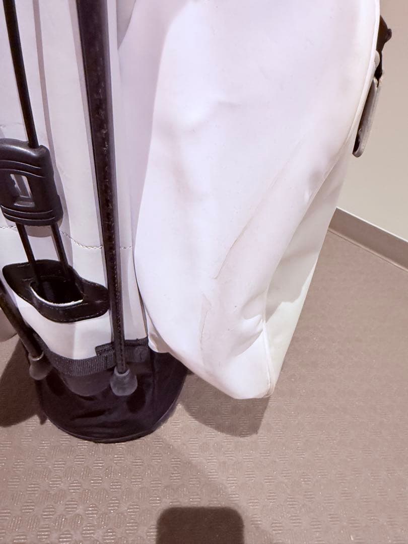 【美品】Vessel × J.Lindebergホワイトキャディバッグ　9型