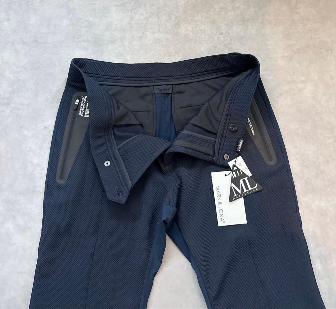 新品 ★ MARK&LONA パンツ ジャージー ネイビー マーク&ロナ 正規品