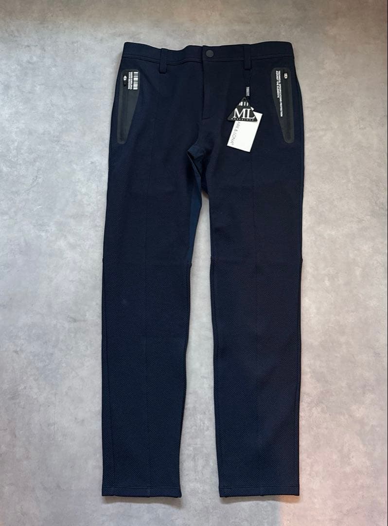 新品 ★ MARK&LONA パンツ ジャージー ネイビー マーク&ロナ 正規品