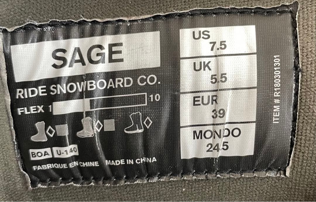 【boite 】RIDE ライド　SAGE BOA レディース