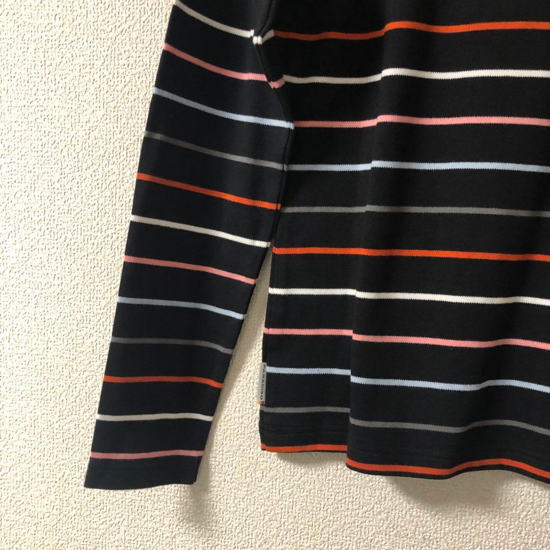 【新品】PARADISO GOLF 長袖ボーダーシャツ ブラック Fサイズ