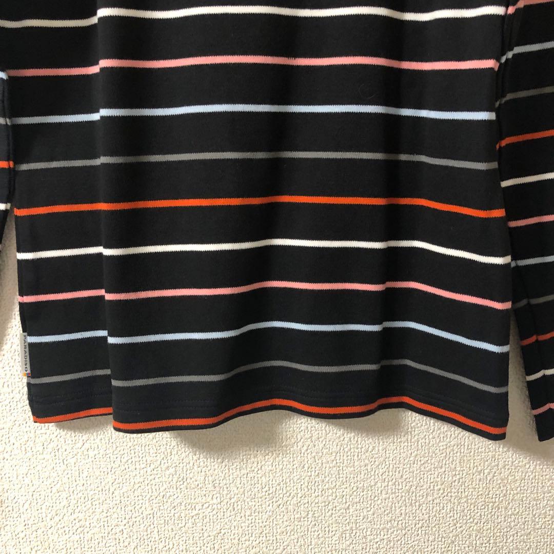 【新品】PARADISO GOLF 長袖ボーダーシャツ ブラック Fサイズ