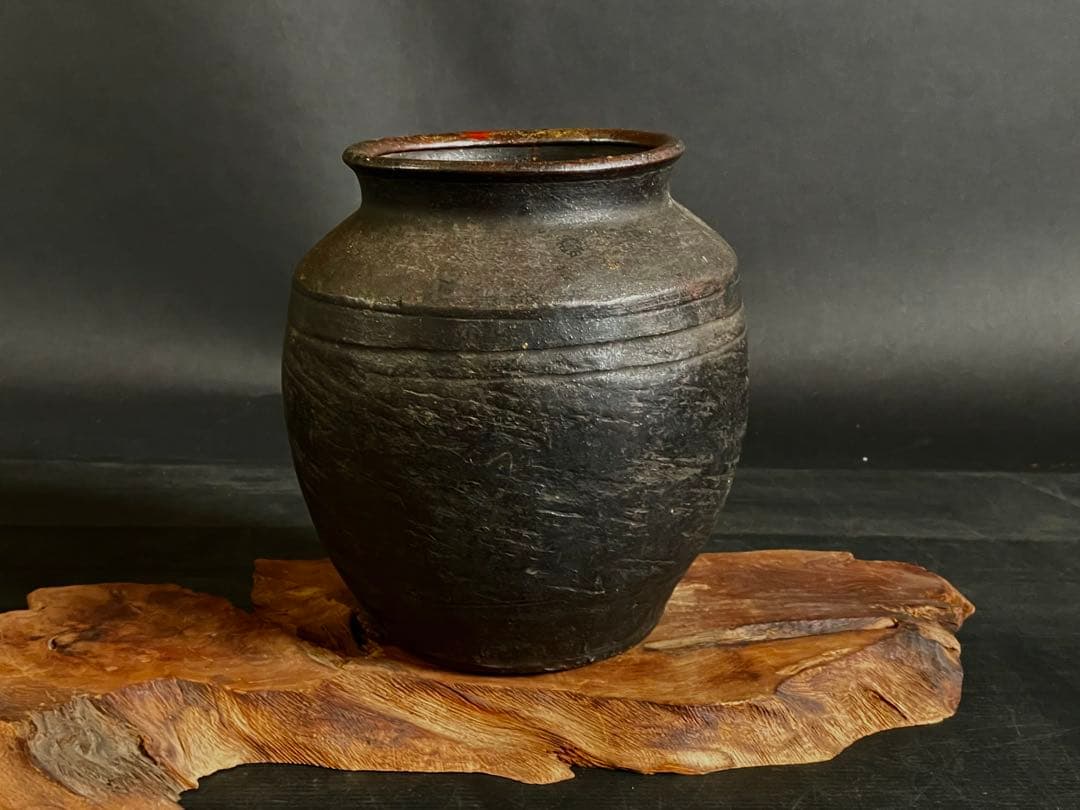 『母』 時代 古備前 肩衝 壺 花入 備前焼 古窯 古壺 花瓶 花器 （C①）