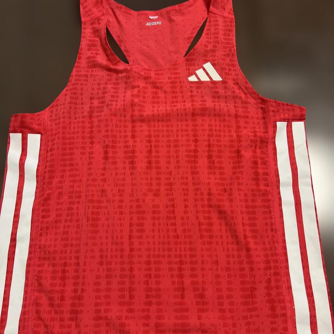 美品 adidas ADIZERO シングレット パンツ セット