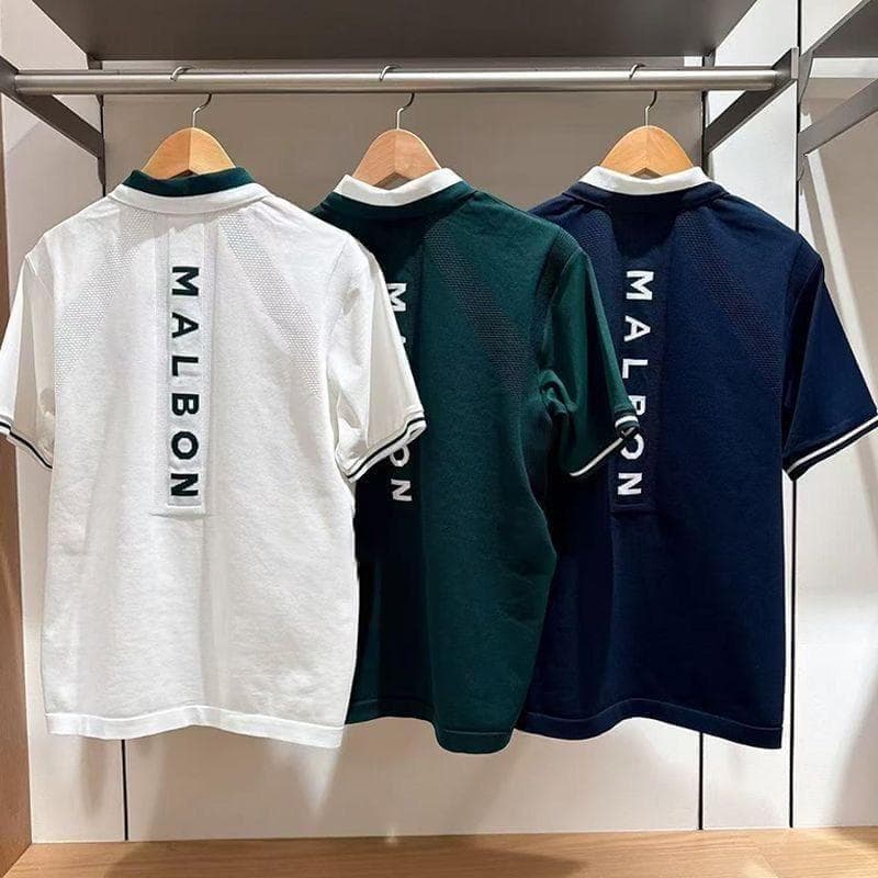 マルボンゴルフ ポロシャツ malbon golf メンズ シャツ 紺色L