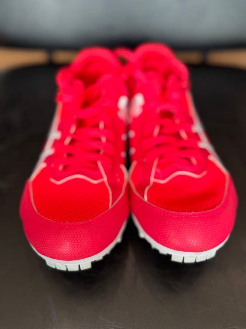 ASICS EF SPORT レッド スパイクシューズ