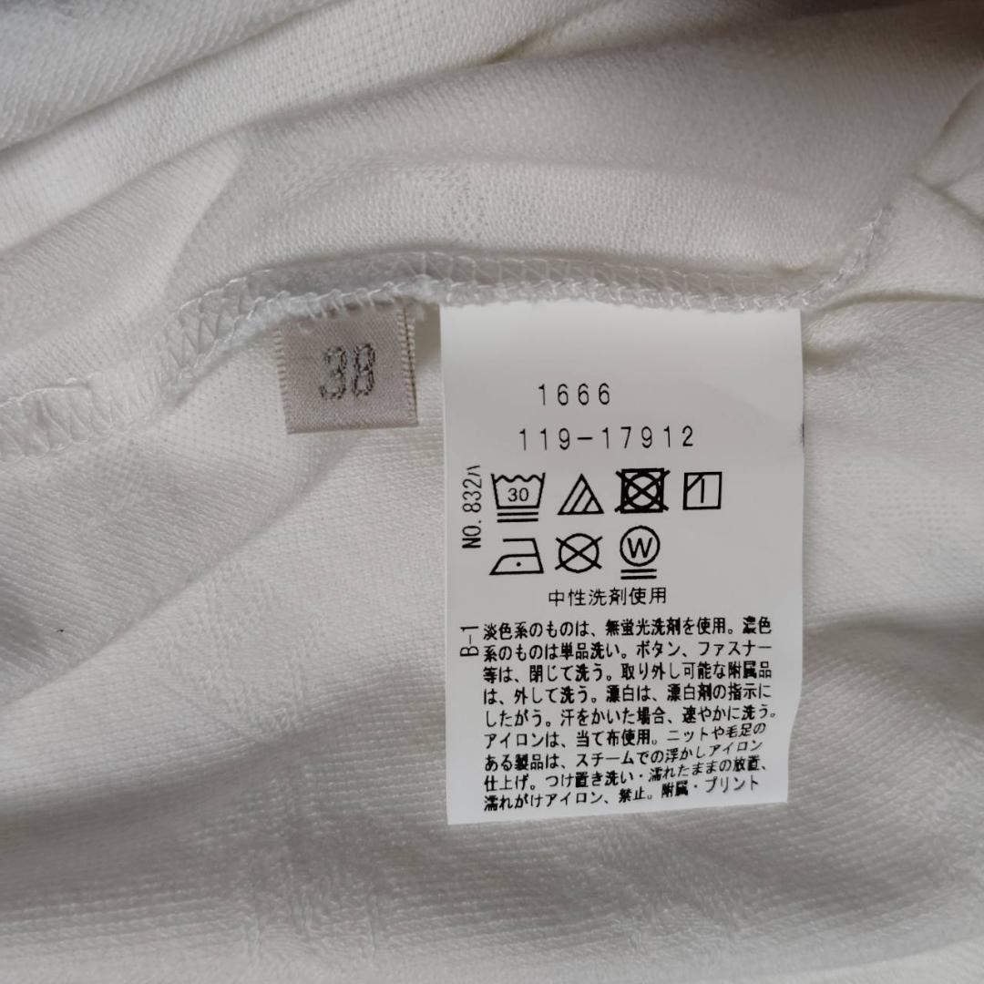 adabat アダバット 長袖ポロシャツ 38(M) 白黒 ゴルフウェア