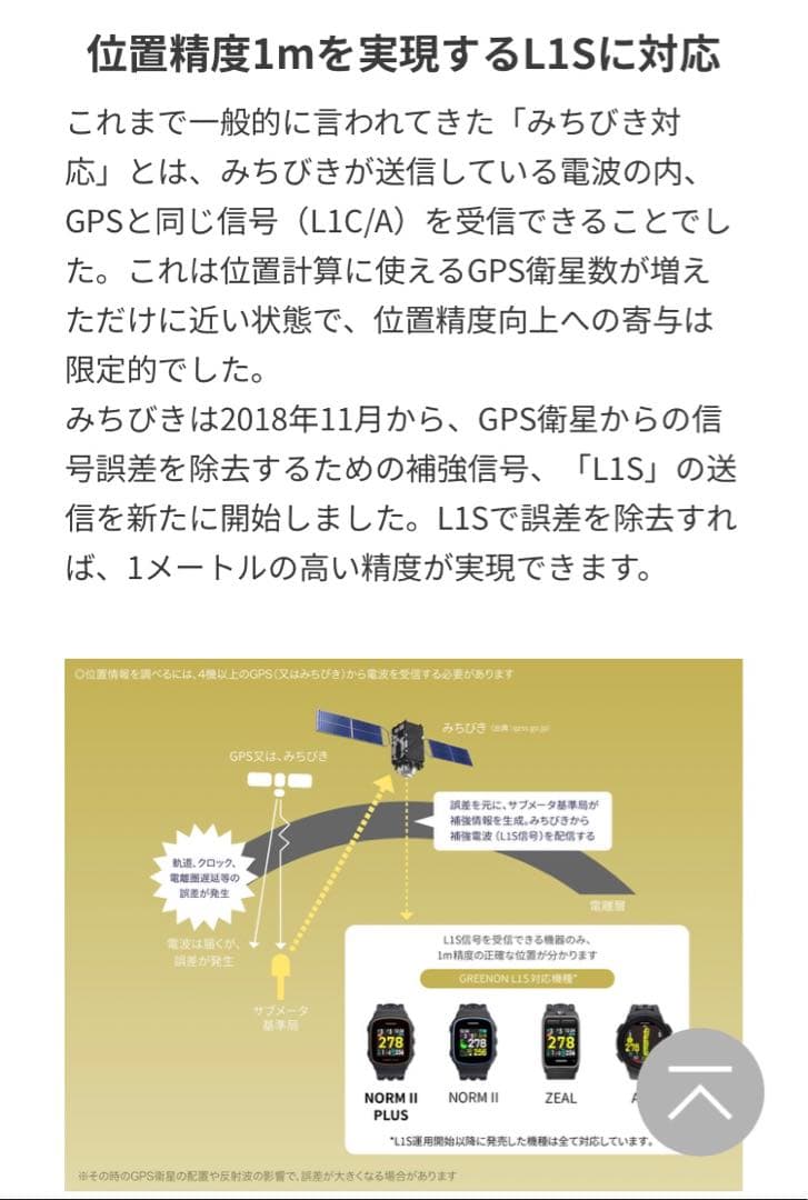 ヒ*ロ様 【極美品・軽量】ゴルフウォッチ グリーンオン ノルムIIプラス ホワイ