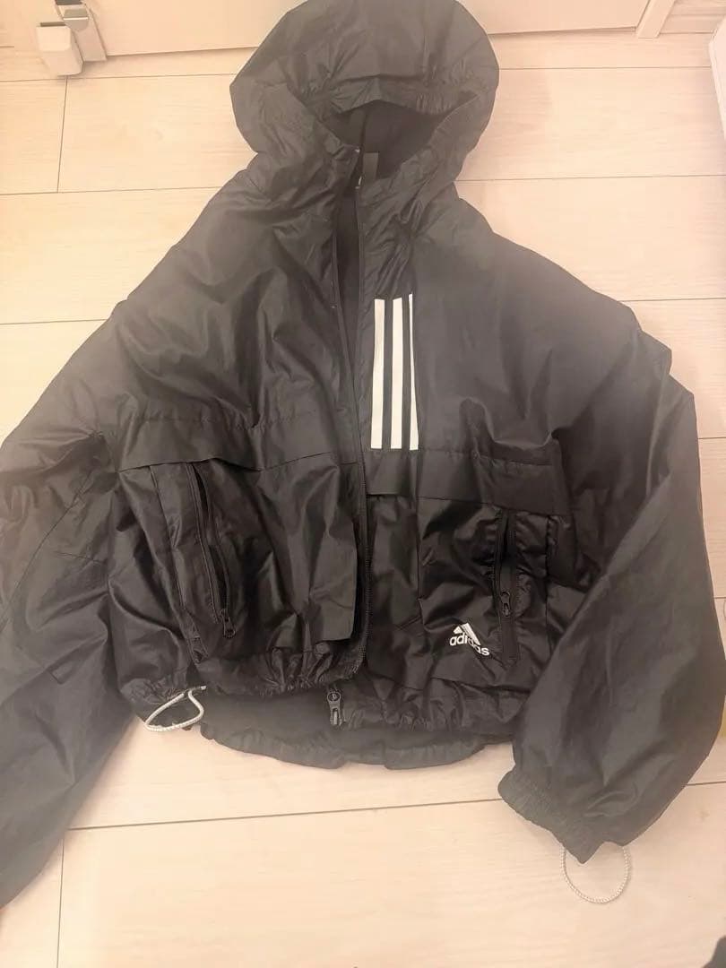 adidas ブラックウィンドブレーカー Sサイズ セットアップ