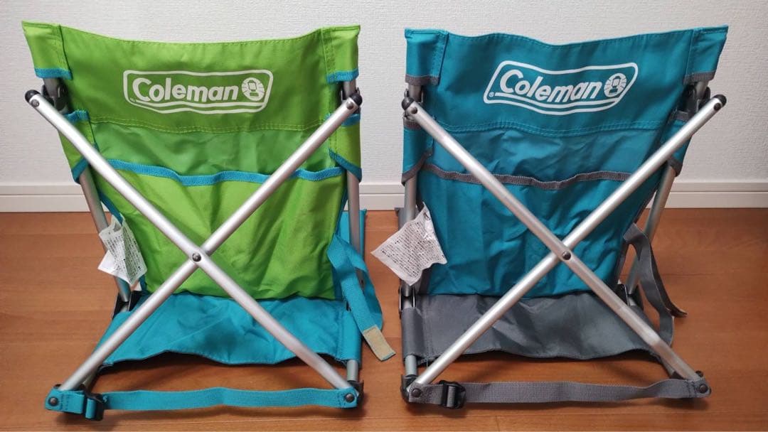 【2脚セット】Coleman コンパクトグランドチェア(SKY & LIME)