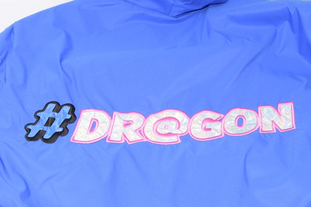 新品☆ダンスウィズドラゴン NYストレッチ タフタ リバーシブルベスト☆青☆XL