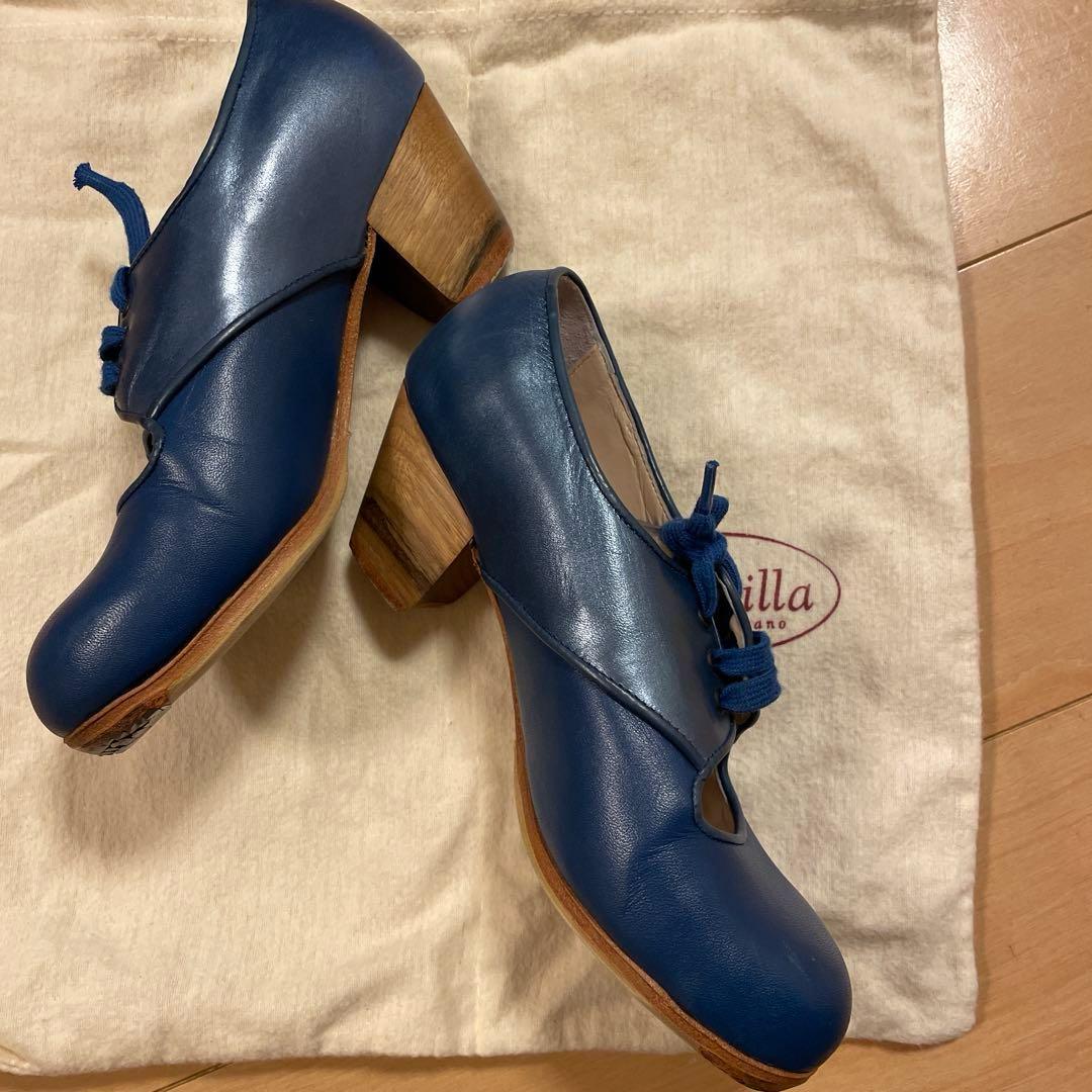 Senovilla フラメンコシューズ 青
