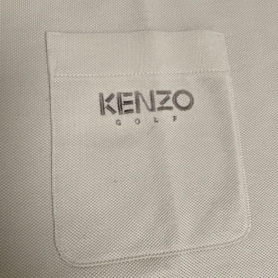 未使用 KENZO GOLF 半袖 ポロシャツ ベージュ 綿100% 日本製