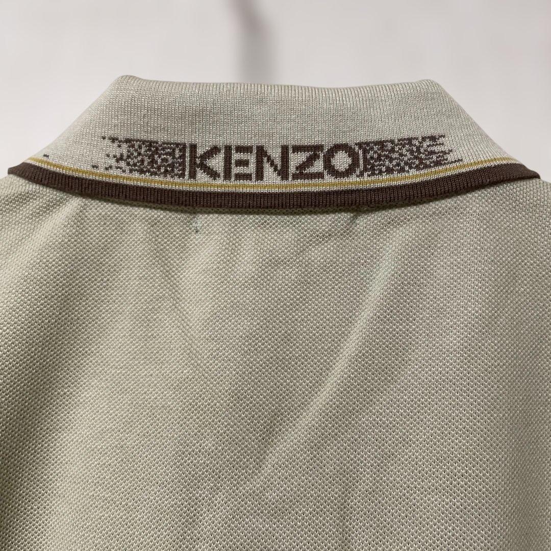 未使用 KENZO GOLF 半袖 ポロシャツ ベージュ 綿100% 日本製
