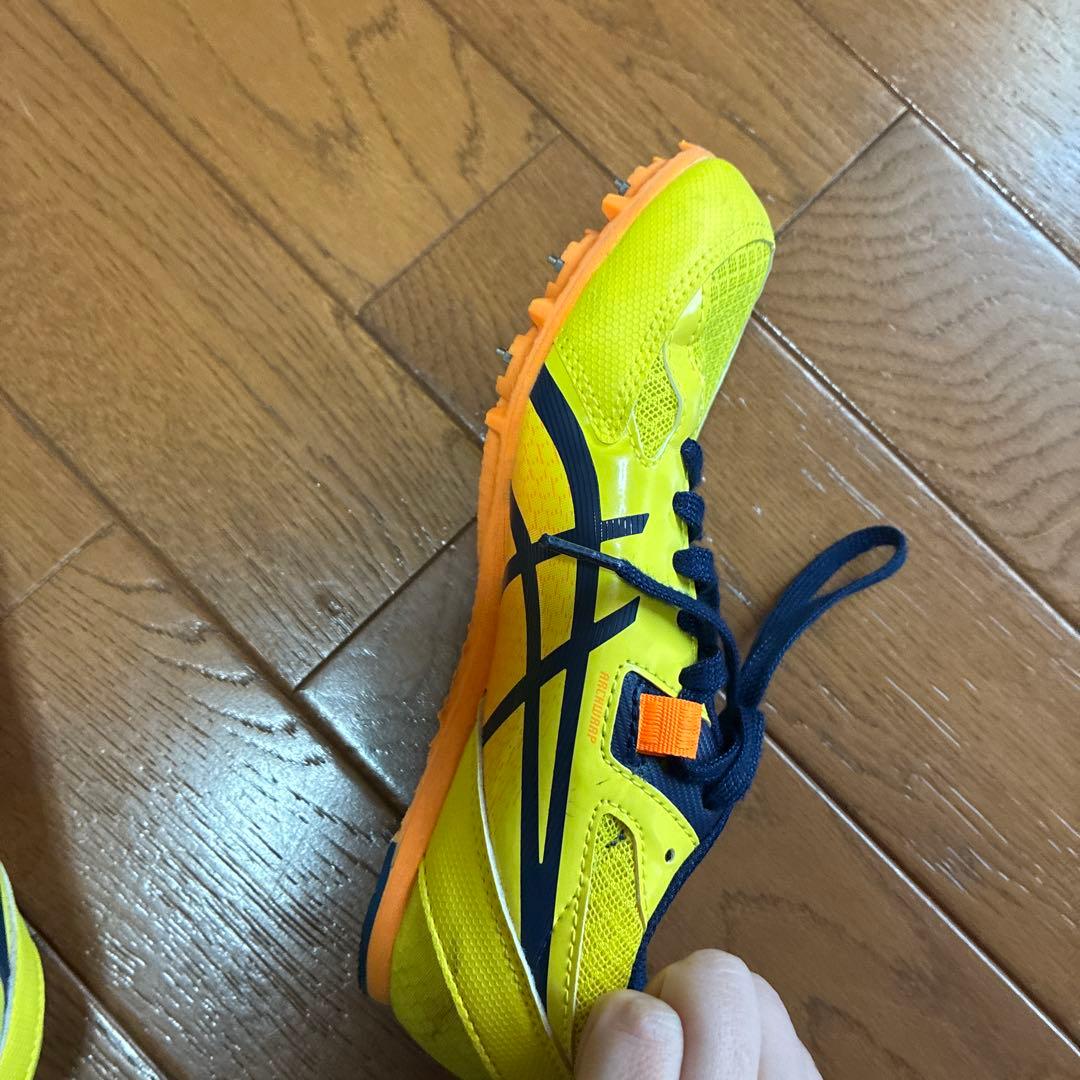 値下げしました！アシックス スパイクシューズ イエロー/ネイビー23センチ
