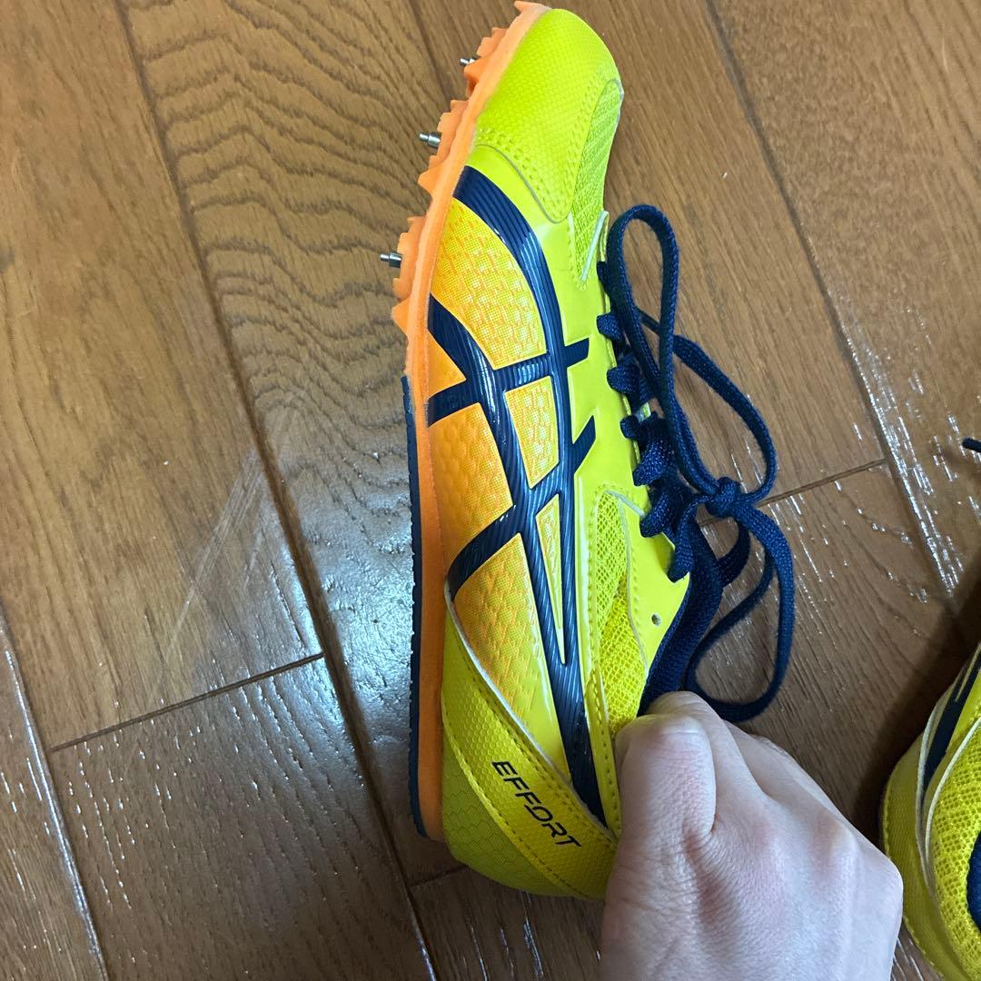 値下げしました！アシックス スパイクシューズ イエロー/ネイビー23センチ