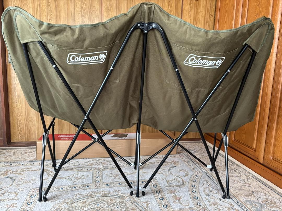 美品！ Coleman ソファチェア ダブル アウトドアチェア 2人掛け