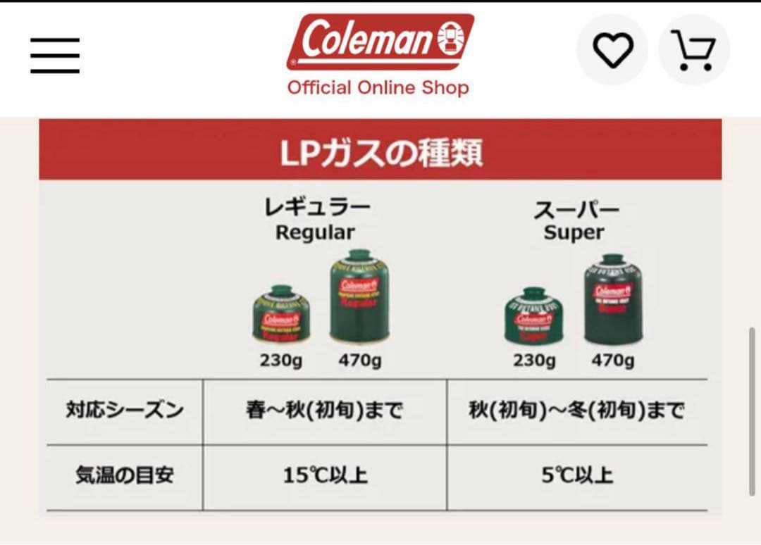 Coleman 純正LPガス燃料470G 6本セット　ケース付き　お値下げ可能